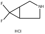 6,6-DIFLUORO-3-AZABICYCLO[3.1.0]HEXANE HYDROCHLORIDE 结构式