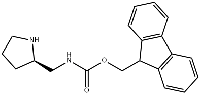 (9H-芴-9-基)甲基(R)-(吡咯烷-2-基甲基)氨基甲酸酯盐酸盐 结构式
