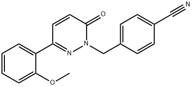 4-{[3-(2-methoxyphenyl)-6-oxopyridazin-1(6H)-yl]methyl}benzonitrile 结构式