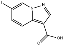 6-碘吡唑并[1,5-A]吡啶-3-羧酸 结构式