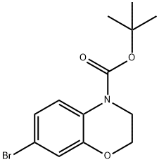 N-叔丁氧羰基-7 - 溴-3,4 - 二氢-2H-苯并[1,4]恶嗪 结构式