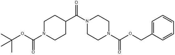 (1-BOC-4-哌啶基)(4-CBZ-1-哌嗪基)甲酮 结构式