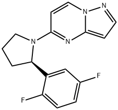 (R)-5-[2-(2,5-二氟苯基)吡咯烷-1-基]吡唑并[1,5-A]嘧啶 结构式