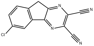 9H-Indeno[1,2-b]pyrazine-2,3-dicarbonitrile, 6-chloro- 结构式