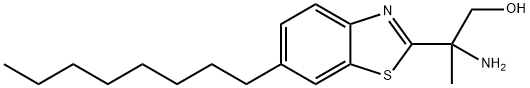 2-amino-2-(6-octylbenzo[d]thiazol-2-yl)propan-1-ol 结构式