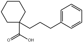 1-(3-PHENYLPROPYL)CYCLOHEXANECARBOXYLIC ACID 结构式