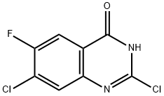 2,7-二氯-6-氟喹唑啉-4-酮 结构式