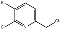 3-BROMO-2-CHLORO-6-(CHLOROMETHYL)PYRIDINE 结构式