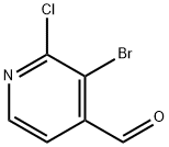 3-溴-2-氯吡啶-4-甲醛 结构式