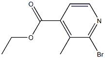 2-溴-3-甲基-4-吡啶甲酸乙酯 结构式