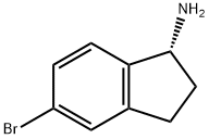 (R)-5-溴-2,3-二氢-1H-茚-1-胺 结构式