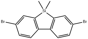 3,7-二溴-5,5-二甲基-5H-二苯并[b，d]硅烷 结构式