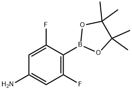 3,5-二氟-4-(4,4,5,5-四甲基-1,3,2-二噁硼烷-2-基)苯胺 结构式