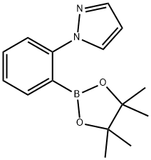 1-(2-(4,4,5,5-四甲基-1,3,2-二氧杂硼烷-2-基)苯基)-1H-吡唑 结构式