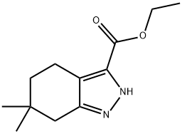 6,6-Dimethyl-4,5,6,7-tetrahydro-2H-indazole-3-carboxylic acid ethyl ester 结构式