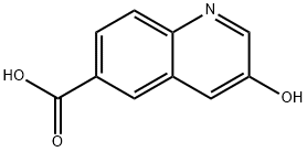 3-羟基-6-喹啉羧酸 结构式