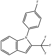 1-(4-Fluorophenyl)-2-(trifluoromethyl)-1H-indole 结构式