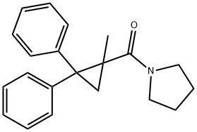 (1-Methyl-2,2-diphenylcyclopropyl)(pyrrolidin-1-yl)methanone 结构式