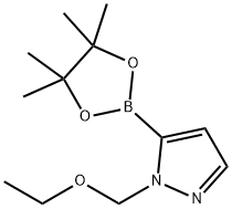 1-(ETHOXYMETHYL)-5-(4,4,5,5-TETRAMETHYL-1,3,2-DIOXABOROLAN-2-YL)-1H-PYRAZOLE 结构式