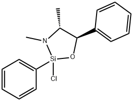(4R,5R)-2-氯-3,4-二甲基-2,5-二苯基-1,3,2-氧氮杂硅杂环戊烷 结构式