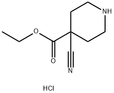 4-氰基哌啶-4-羧酸乙酯盐酸盐 结构式