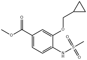 methyl 3-(cyclopropylmethoxy)-4-(methylsulfonamido)benzoate 结构式