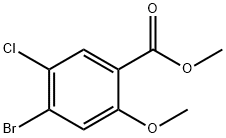 4-溴-5-氯-2-甲氧基苯甲酸甲酯 结构式