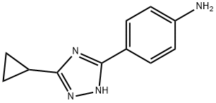 4-(3-环丙基-1H-1,2,4-三唑-5-基)苯胺 结构式