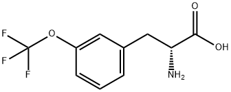 (R)-2-氨基-3-(3-(三氟甲氧基)苯基)丙酸 结构式