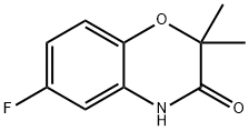 2,2-二甲基-6-氟-2H-苯并[B][1,4]噁嗪-3(4H)-酮 结构式