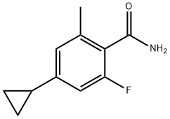 4-环丙基-2-氟-6-甲基苯甲酰胺 结构式