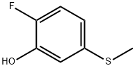 2-氟-5-(甲基硫基)苯酚 结构式