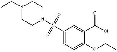 2-乙氧基-5-(4-乙基哌嗪-1-磺酰基)苯甲酸 结构式