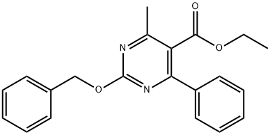 Ethyl 2-(benzyloxy)-4-methyl-6-phenylpyrimidine-5-carboxylate 结构式