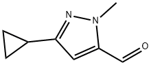 3-环丙基-1-甲基-1H-吡唑-5-甲醛 结构式