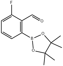 3-fluoro-2-formylbenzeneboronic acid pinacol ester 结构式