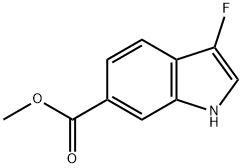 3-氟-1H-吲哚-6-羧酸甲酯 结构式
