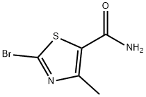 2-溴-4-甲基噻唑-5-甲酰胺 结构式