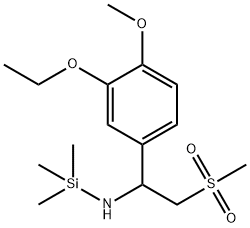 1-(3-ethoxy-4-methoxyphenyl)-2-(methylsulfonyl)-N-(trimethylsilyl)ethylamine 结构式