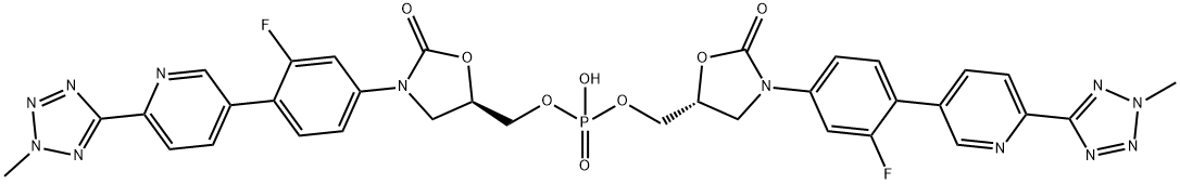 磷酸特地唑胺双磷酸酯 结构式