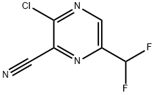 3-Chloro-6-(difluoromethyl)pyrazine-2-carbonitrile 结构式