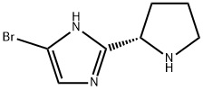 (S)-4-bromo-2-(pyrrolidin-2-yl)-1H-imidazole 结构式