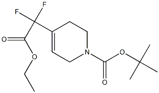 tert-butyl 4-(2-ethoxy-1,1-difluoro-2-oxoethyl)-5,6-dihydropyridine-1(2H)-carboxylate 结构式
