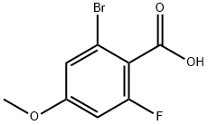 2-溴-6-氟-4-甲氧基苯甲酸 结构式