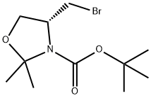 tert-butyl (4R)-4-(bromomethyl)-2,2-dimethyl-1,3-oxazolidine-3-carboxylate 结构式