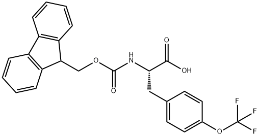 N-Fmoc-O-(trifluoromethyl)-L-tyrosine 结构式