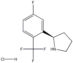 (R)-2-(5-氟-2-(三氟甲基)苯基)吡咯烷盐酸盐 结构式