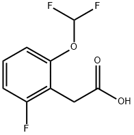 2-二氟甲氧基-6-氟苯乙酸 结构式