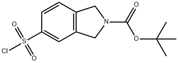 tert-butyl 5-(chlorosulfonyl)isoindoline-2-carboxylate 结构式