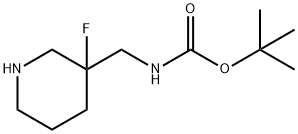 3-氟-3-BOC氨基甲基哌啶 结构式